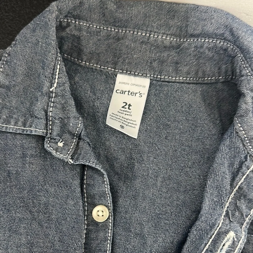 Carter's Blue Button Down Shirt Classic Style